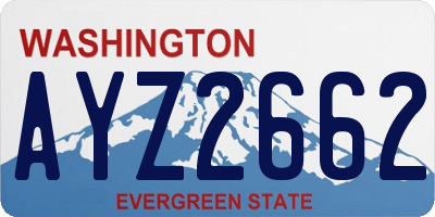 WA license plate AYZ2662