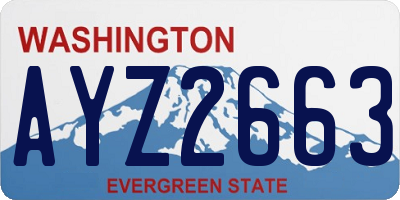 WA license plate AYZ2663