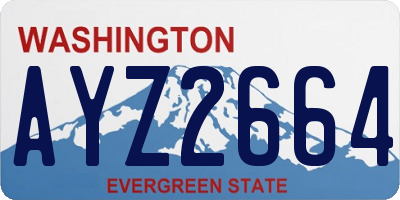 WA license plate AYZ2664