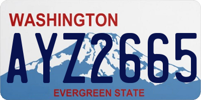 WA license plate AYZ2665