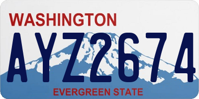 WA license plate AYZ2674