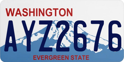 WA license plate AYZ2676