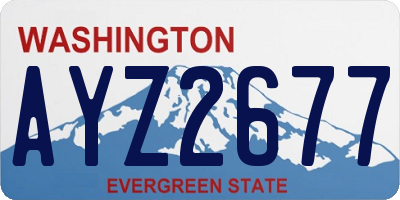 WA license plate AYZ2677