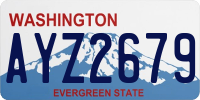 WA license plate AYZ2679