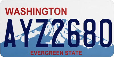 WA license plate AYZ2680