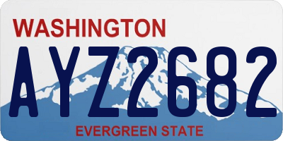 WA license plate AYZ2682