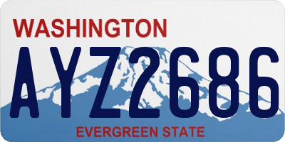 WA license plate AYZ2686