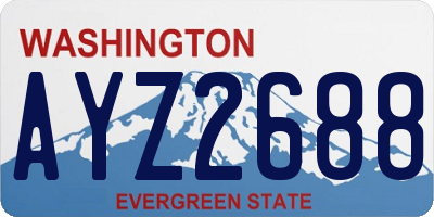 WA license plate AYZ2688