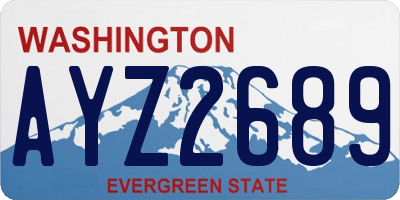 WA license plate AYZ2689