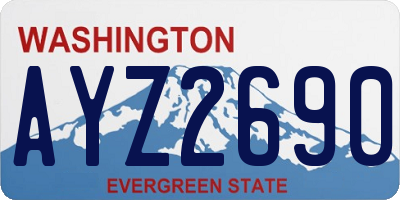 WA license plate AYZ2690