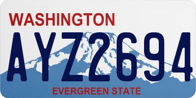 WA license plate AYZ2694