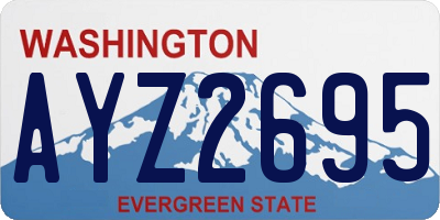 WA license plate AYZ2695