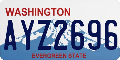 WA license plate AYZ2696