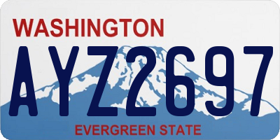 WA license plate AYZ2697