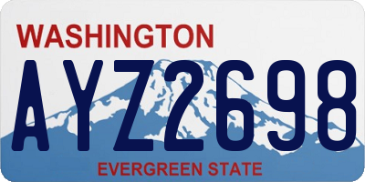 WA license plate AYZ2698