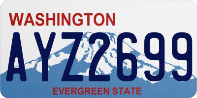 WA license plate AYZ2699