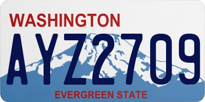 WA license plate AYZ2709