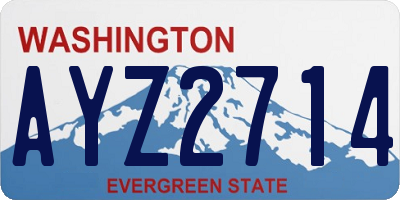 WA license plate AYZ2714