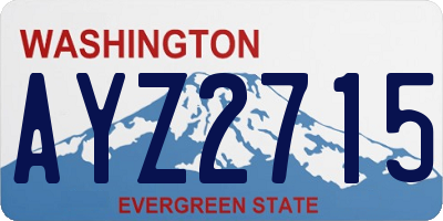 WA license plate AYZ2715