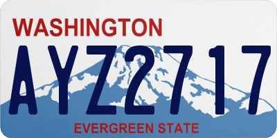 WA license plate AYZ2717