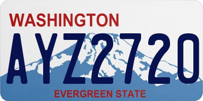 WA license plate AYZ2720