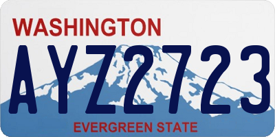 WA license plate AYZ2723