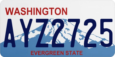 WA license plate AYZ2725