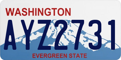 WA license plate AYZ2731