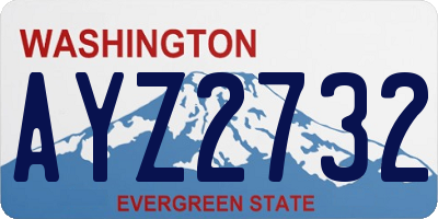 WA license plate AYZ2732