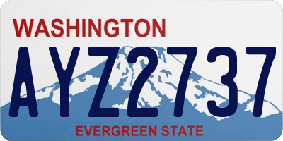 WA license plate AYZ2737