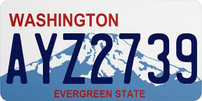 WA license plate AYZ2739