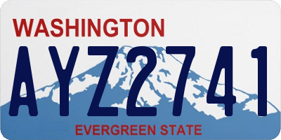 WA license plate AYZ2741