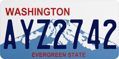 WA license plate AYZ2742