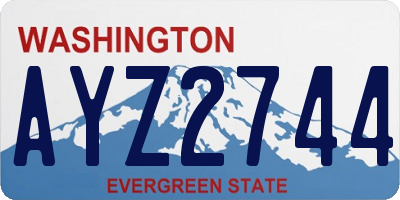 WA license plate AYZ2744