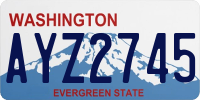 WA license plate AYZ2745