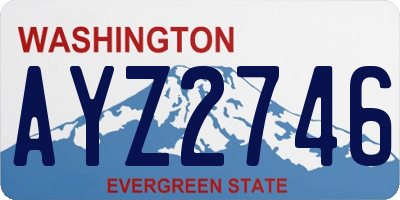 WA license plate AYZ2746