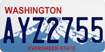 WA license plate AYZ2755