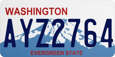 WA license plate AYZ2764