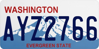 WA license plate AYZ2766