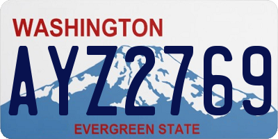 WA license plate AYZ2769