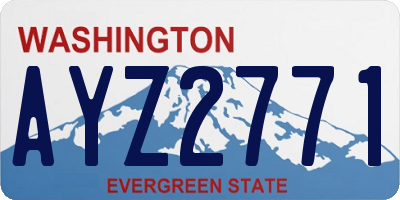 WA license plate AYZ2771