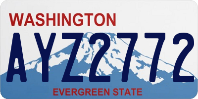 WA license plate AYZ2772