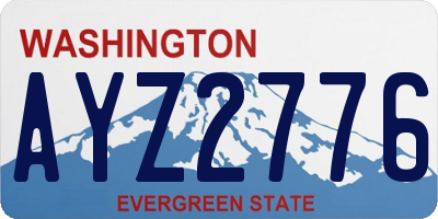 WA license plate AYZ2776