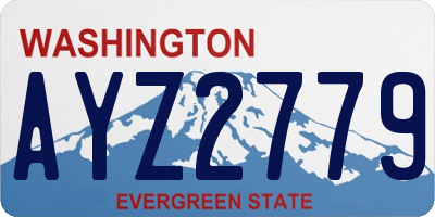 WA license plate AYZ2779