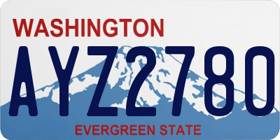 WA license plate AYZ2780