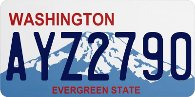 WA license plate AYZ2790