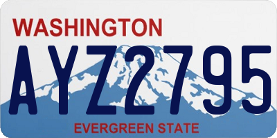 WA license plate AYZ2795