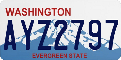 WA license plate AYZ2797