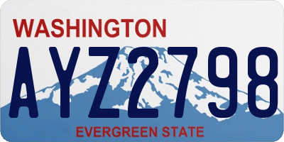 WA license plate AYZ2798