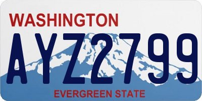 WA license plate AYZ2799